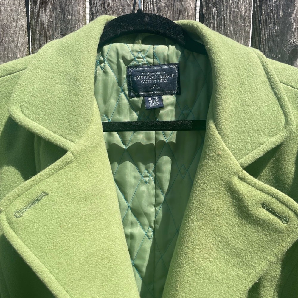 American Eagle Green Pea coat 💚
